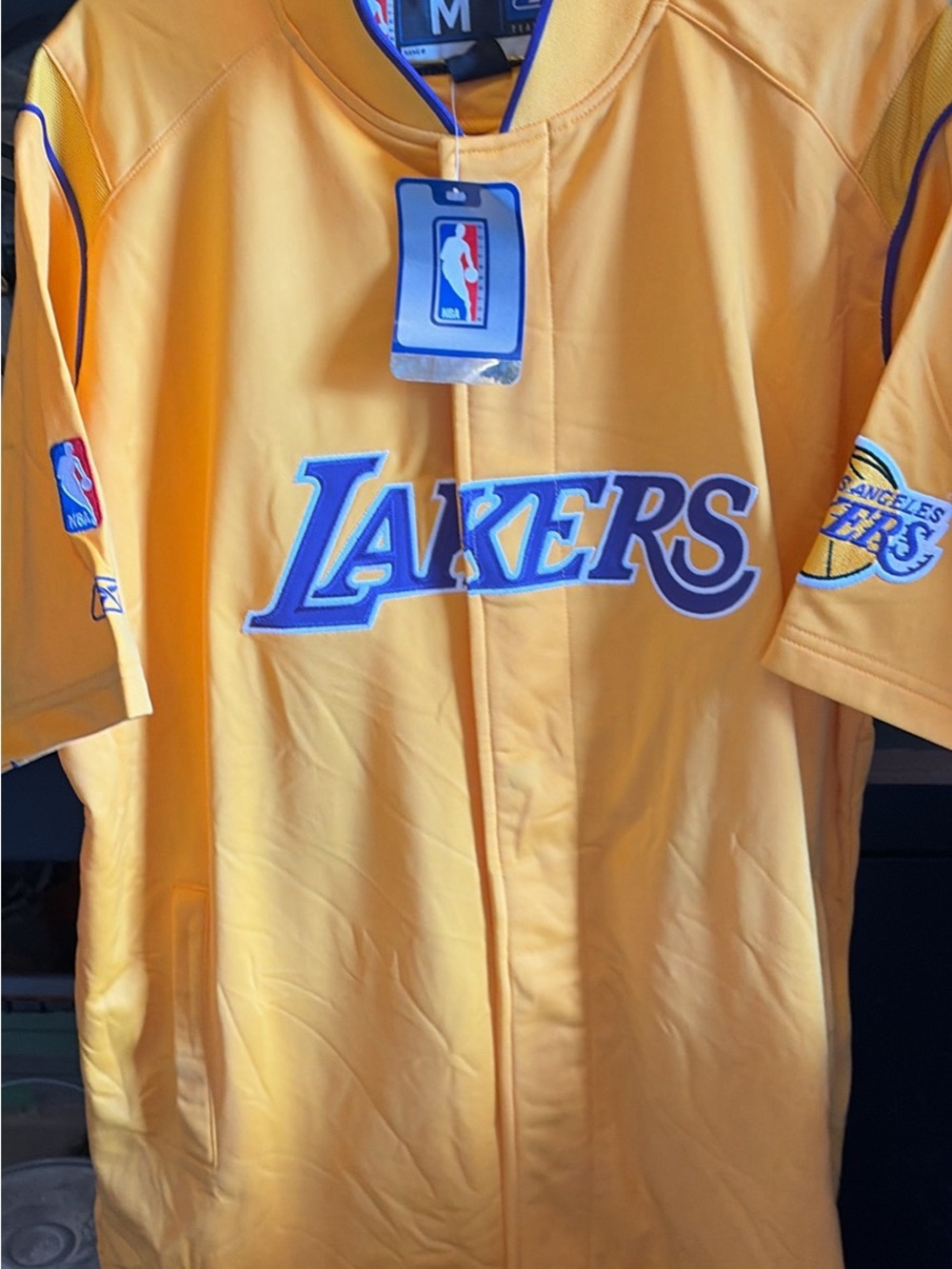 NBA Los Angeles Lakers Gold Short-Sleeve Jersey authentic